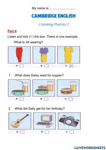 Listening Practice 2