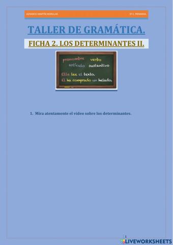 Taller de gramática. Ficha 2.