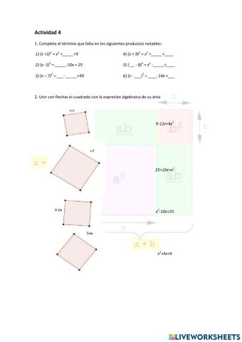 Cuadrado del binomio