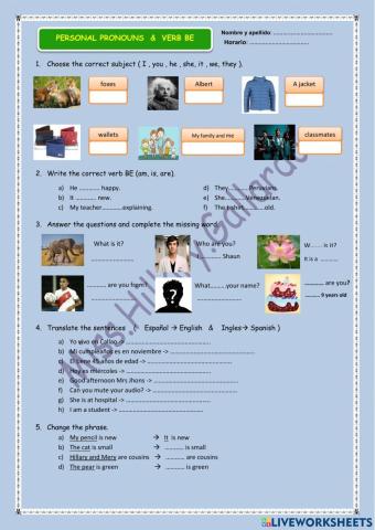 Verb To Be - exercise(B) -grammar