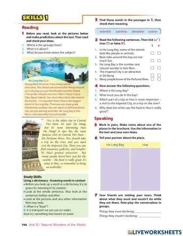 English 6 - unit 5 - Skill 1