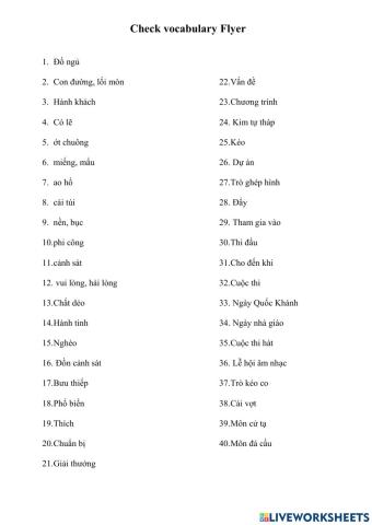Check vocabs flyers