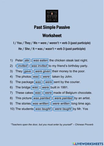 Passive Voice - Past Simple