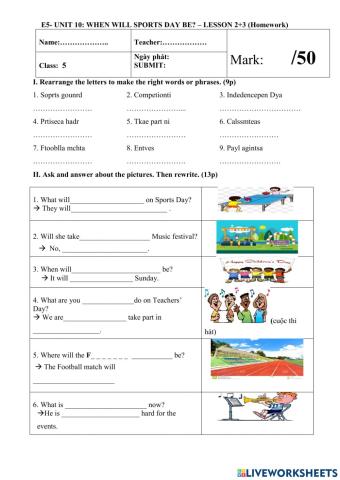 E5 unit 10 lesson 2+ 3