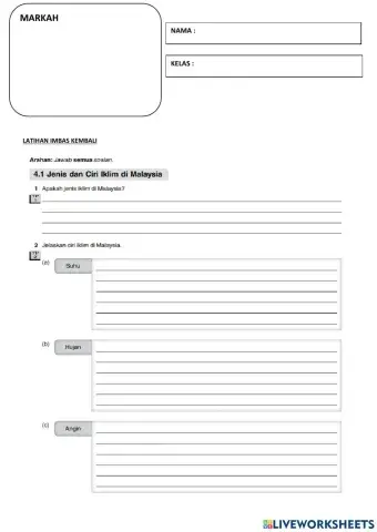 Geo t2 : 4.1 : jenis dan ciri iklim di malaysia