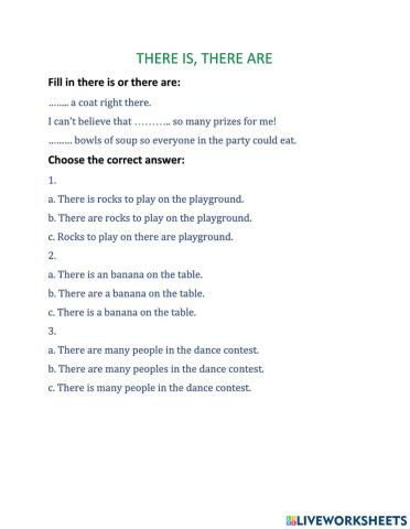 There is - There are
