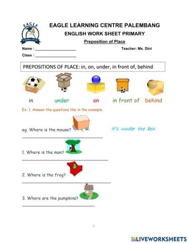 Preposition of Place