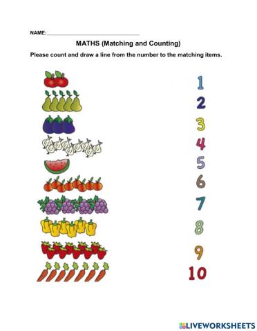 Matching 1-10 (Tuesday)