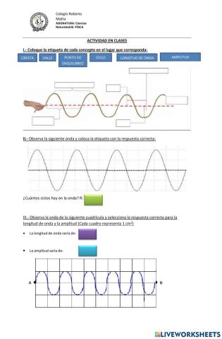 Características espaciales de la onda
