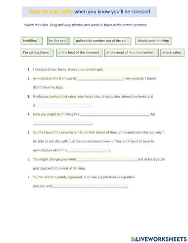 How to stay calm. Video