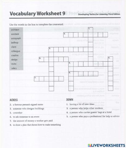 Vocabulary 9