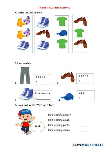 Theme 4 clothes lesson 2