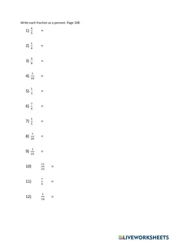 Percent - fraction to percent1