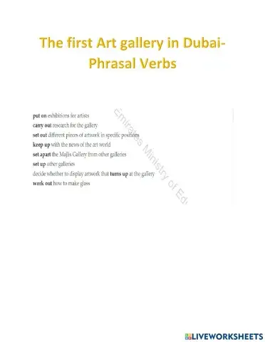 Phrasal verbs
