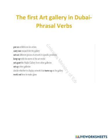 Phrasal verbs