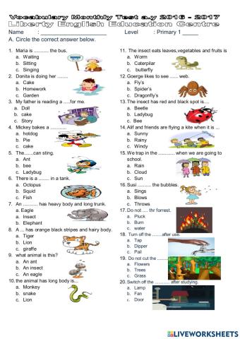 Movers- Reading part 05