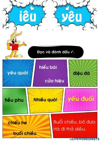 Học vần iêu - yêu