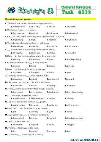 Spotlight 8 Task 8522