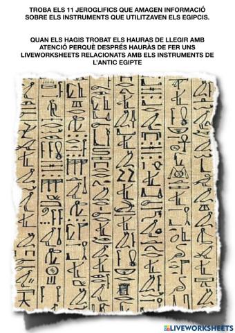 Instruments a egipte