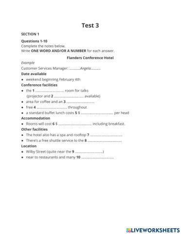 Cam 14 test 3 Listening