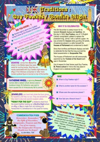 UK Traditions: Guy Fawkes- Bonfire Night