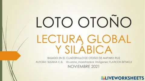 LECTURA GLOBAL OTOÑO 1
