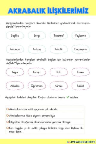 Akrabalık İlişkilerimiz