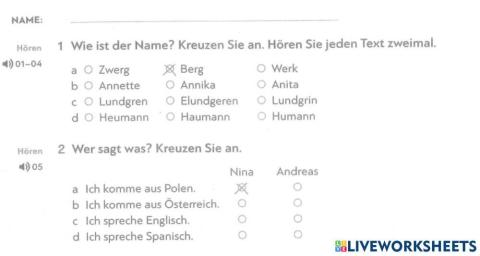 Lek 1 Schritte Plus Neu Test 3 Hören