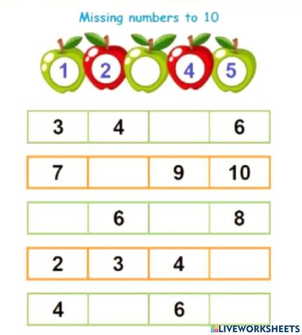 Missing Numbers from 1-10