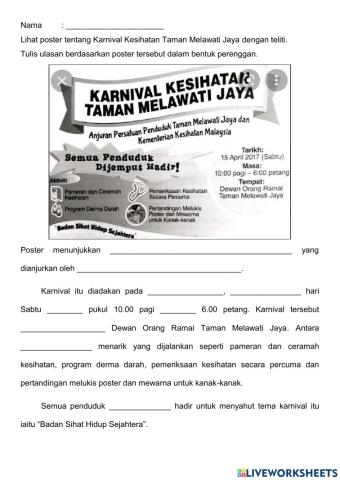 Ulasan (Karnival Kesihatan Taman Melawati Jaya)