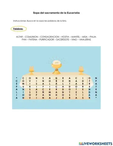 Sopa del sacramento de la Eucaristía