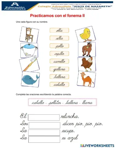 Practicamos con la letra ll