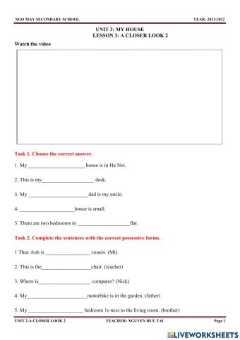 E.6-unit 2- a closer look 2-possessive case