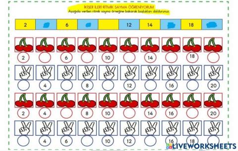 2 şer Ritmik Sayma Yapalım