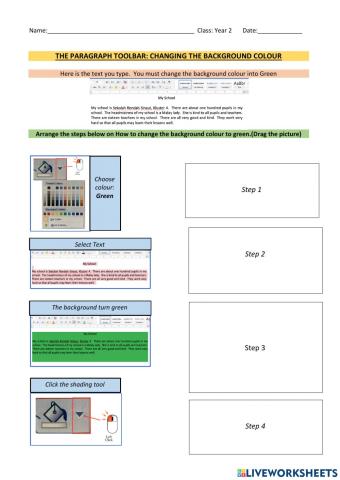 Changing the background colour