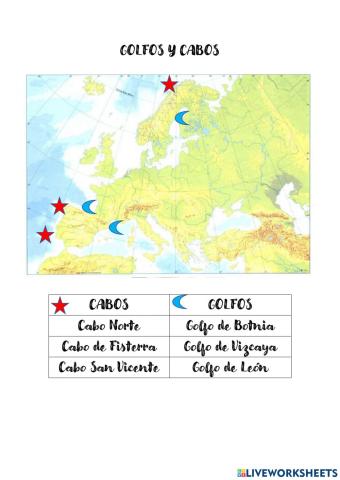 Golfos y cabos de europa