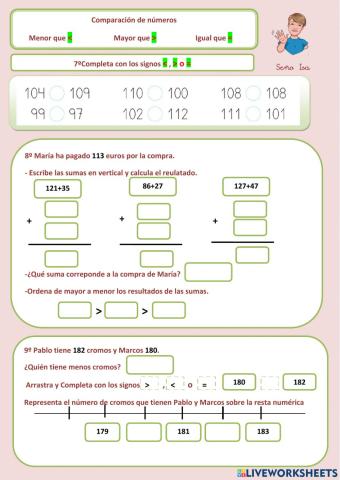 Comparación de números