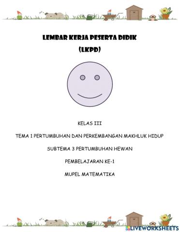 LKPD Matematika kelas 3
