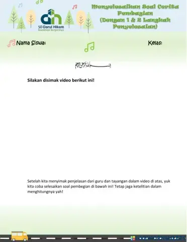 Soal Cerita Pembagian