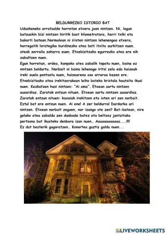 Beldurrezko istorio bat