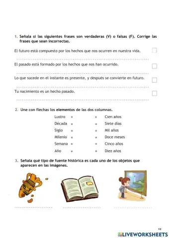 Repasa y comprueba lo aprendido tema 5 (3º)