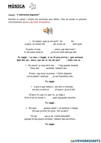 CANÇÓ - L'estranya joguina