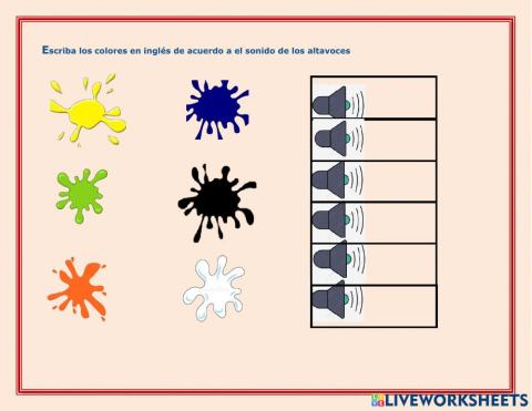 Colores en ingles, con sonido