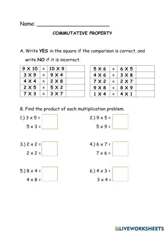 Commutative Property
