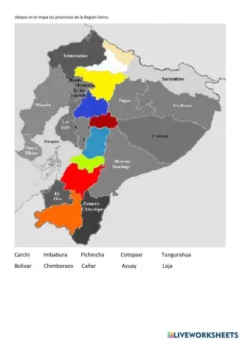 Provincias de la Región Sierra