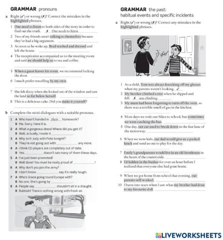 Grammar bank 2a & 2b