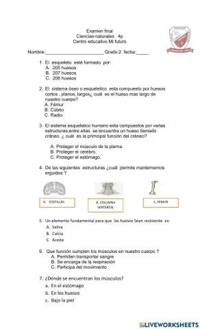 Examen final de ciencias- naturales