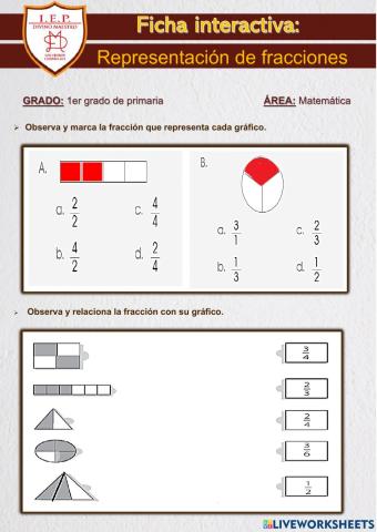 Representación de fracciones