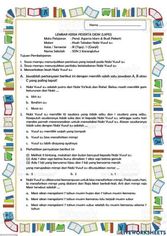 Kisah Nabi Yusuf a.s