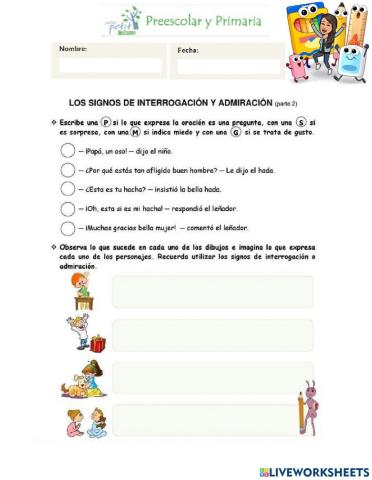 Signos de interrogación y de admiración